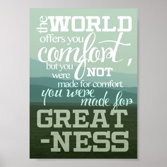 Vous Avez Été Fait Pour Grandeur Poster (Devant)