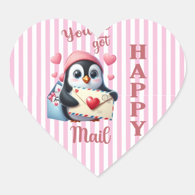 Vous avez Happy Mail Heart Sticker (Devant)