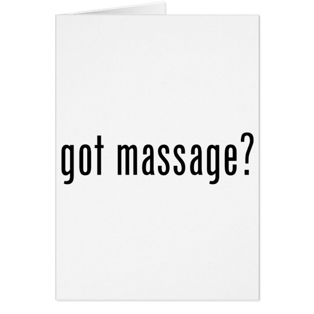 Vous avez reçu un massage ? (Devant)