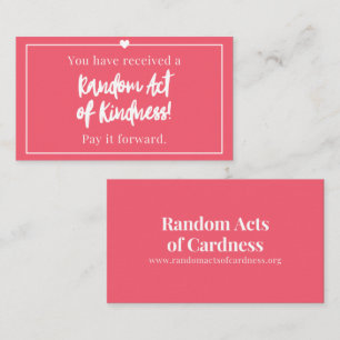 Vous avez reçu une carte d'acte de gentillesse alé