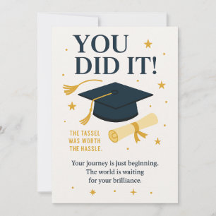 Vous avez réussi ! Carte de fin d'études – Félicit