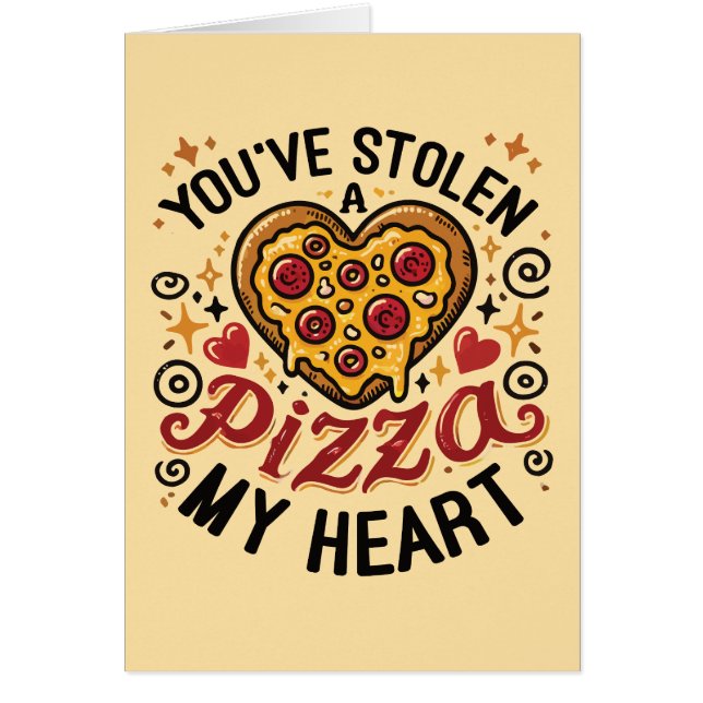 Vous avez volé une pizza Mon coeur - Amoureux de l (Devant)