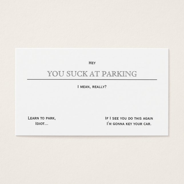 Vous Chuez Au Parking (Devant)