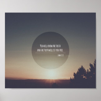 Vous connaîtrez la vérité Poster Jean 8:32 Verse