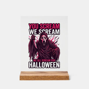 Vous criez Nous Halloween Ghostface Couteau Sangla