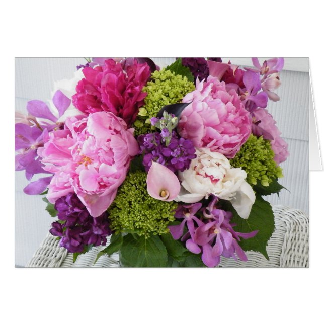 Vous envoyant un bouquet de bonheur (Devant horizontal)