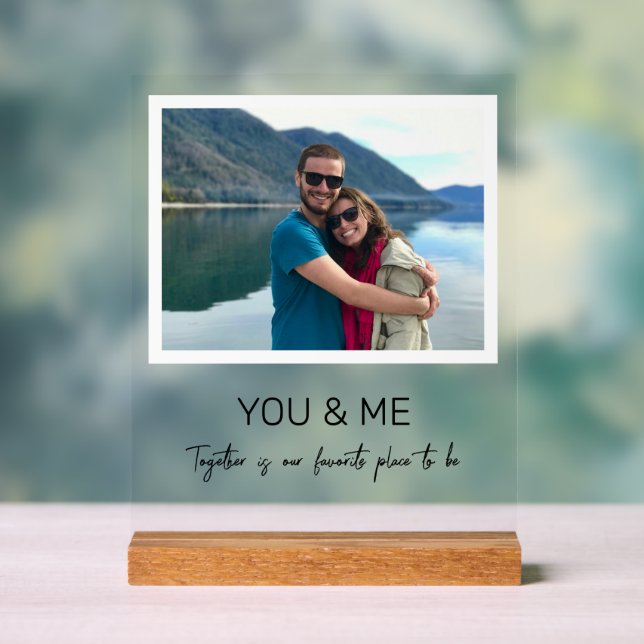 Vous et moi Photo et texte personnalisé (Neutre)