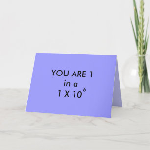 VOUS ÊTES 1 en MILLION - carte de voeux