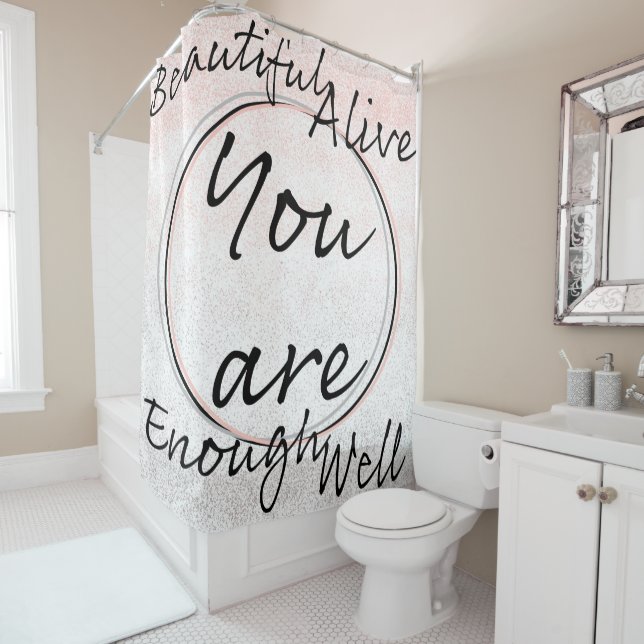 "Vous êtes" Affirmation Douche rideau (En situation)