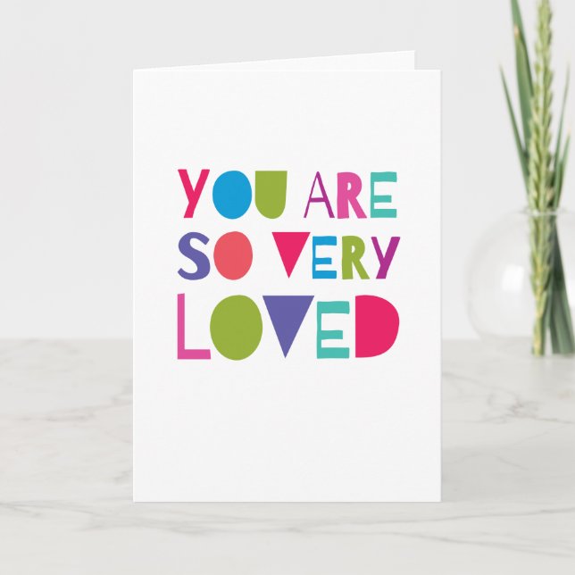 Vous êtes aimé Sweet Greeting Carte d'amour modern (Devant)