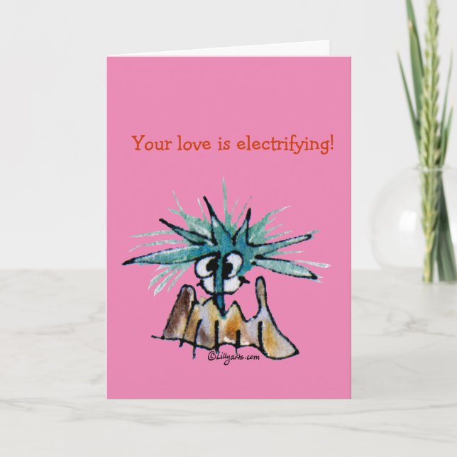 Vous êtes Amoureux c'est électrifier la carte de v (Devant)