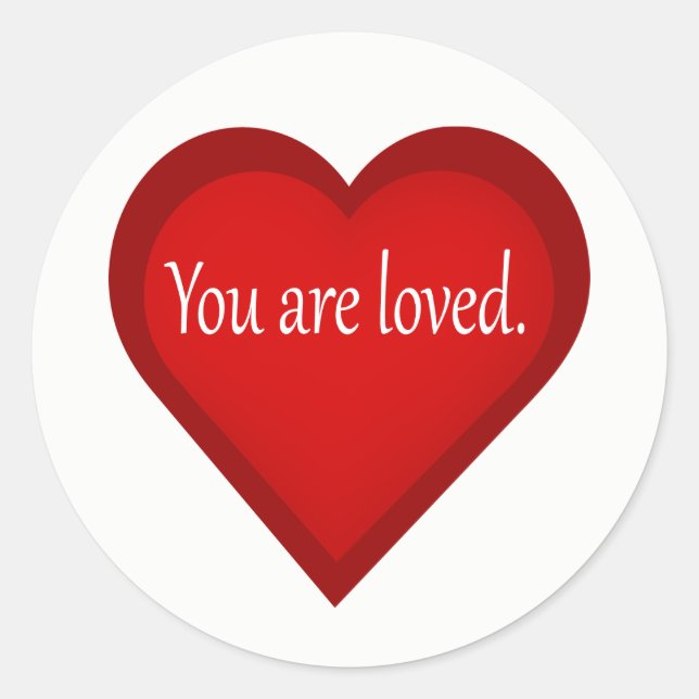 Vous Êtes Amoureux Coeur Affirmative Sticker (Devant)