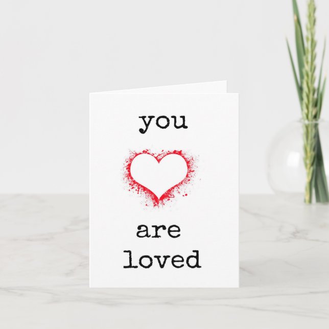 Vous Êtes Amoureux, Coeur Rouge, Carte D'Encourage (Devant)