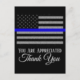 VOUS ÊTES APPRÉCIÉS MERCI CARTE POSTALE DE POLICE