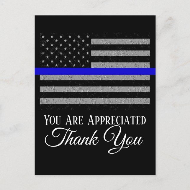 VOUS ÊTES APPRÉCIÉS MERCI CARTE POSTALE DE POLICE (Devant)