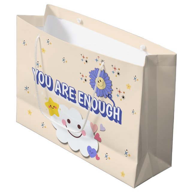 Vous Êtes Assez Sac Cadeau - Mel Nuage & Fleur (Devant Angle)