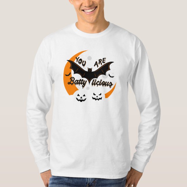 Vous êtes Battylicious White Long-Sleeve T-Shirt (Devant)