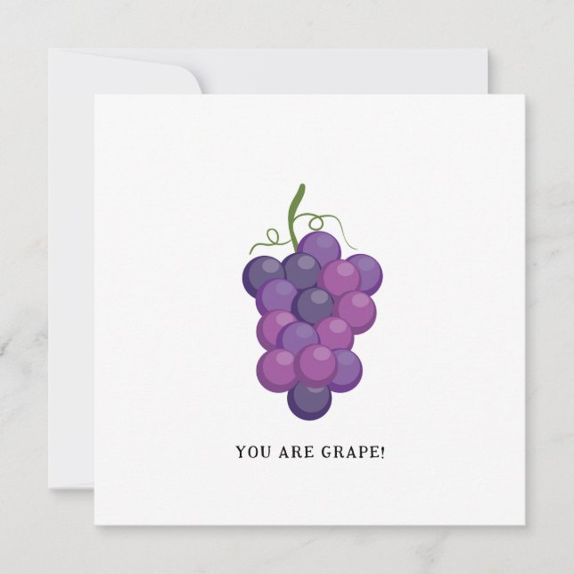 Vous Êtes Du Raisin - Drôle Carte De Voeux Raisin (Devant)