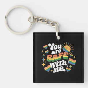 Vous êtes en sécurité avec moi LGBT Rainbow Gay