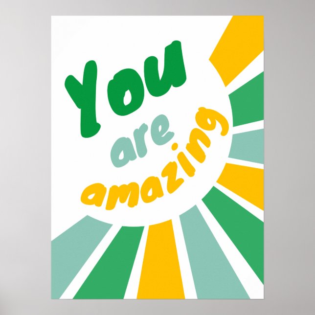 Vous êtes Extraordinaire affiche d'affirmation pos (Devant)