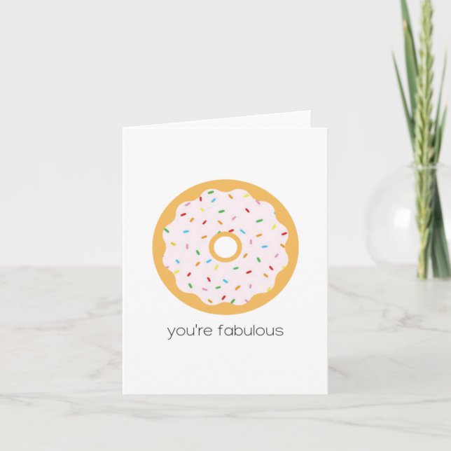 Vous êtes fabuleux carte de voeux de Donut (Devant)