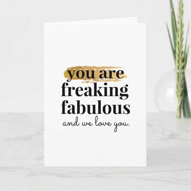 Vous êtes fabuleux Nous aimons votre carte de supp (Devant)
