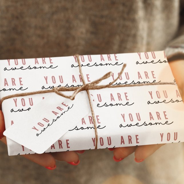 Vous êtes fantastique Enveloppement Papier Plat Fe (Empower someone special with these, "You are awesome" wrapping paper sheets! )