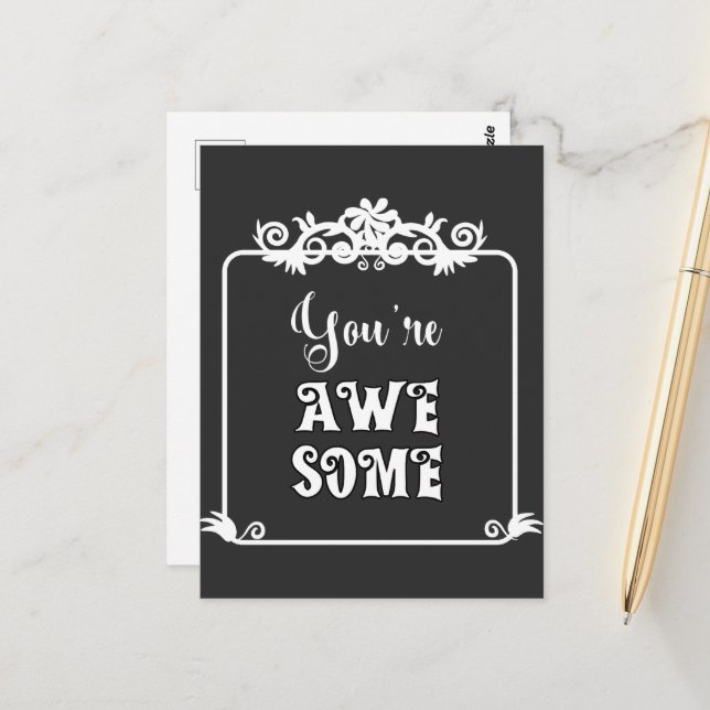 Vous êtes génial Carte postale des signes (Devant/Arrière en situation)