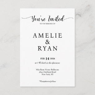 Vous êtes invité Mariage carte de célébration