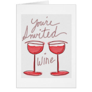 Vous êtes invité pour la carte RSVP drôle de vin