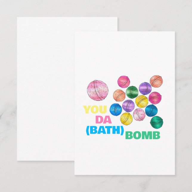 Vous êtes la (Bath) Bombe amusante Merci illustré (Devant / Derrière)