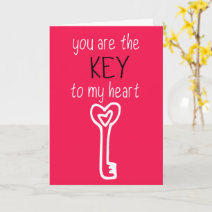 Vous Êtes La Clé De Ma Carte Coeur Valentines