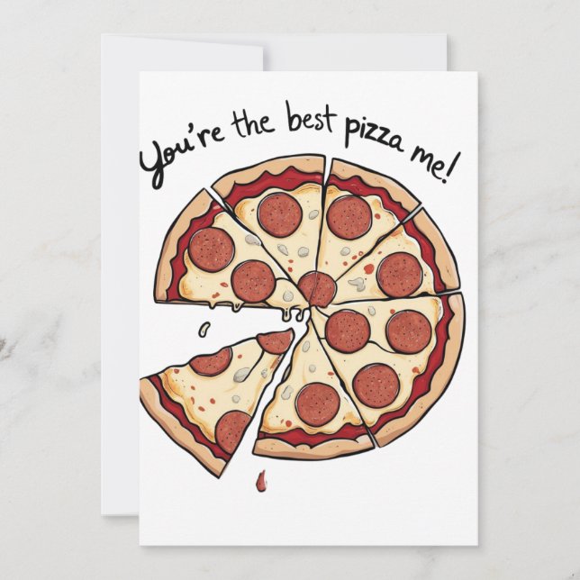 Vous êtes la meilleure pizza moi carte personnalis (Devant)