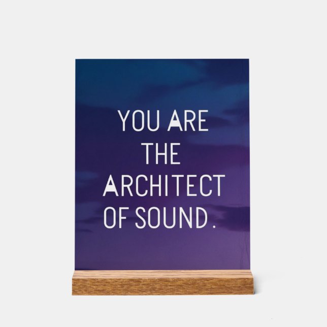 Vous êtes l'architecte du son (Recto)