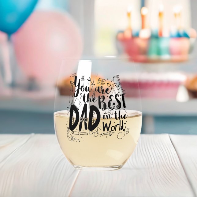 Vous êtes le meilleur papa du monde Verre à Vin (Insitu (Baby Shower))