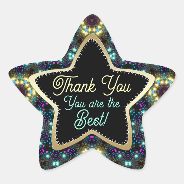 Vous êtes le meilleur Sticker Merci des étoiles ma (Devant)