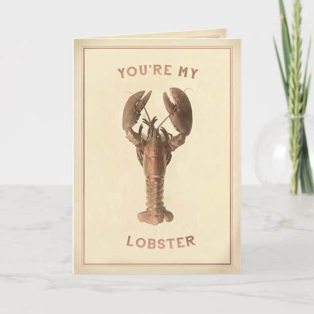 Vous êtes ma carte de voeux au homard (Devant)