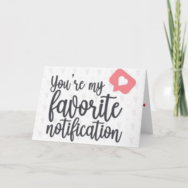 **VOUS ÊTES MA NOTIFICATION PRÉFÉRÉE** CARTE D'AMO (Devant)