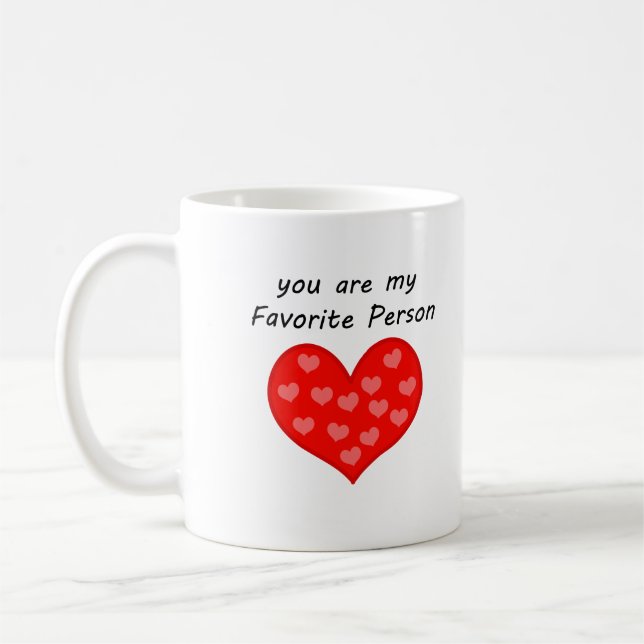 Vous êtes ma personne préférée Big Heart Mug (Gauche)