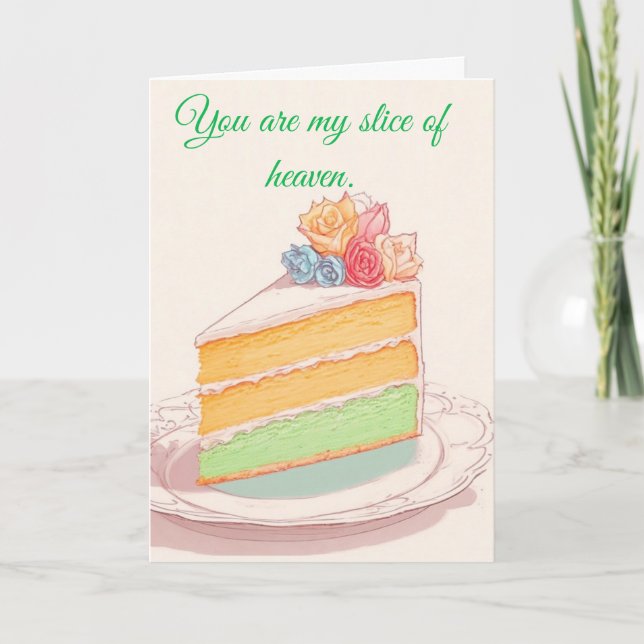 Vous êtes ma tranche de carte de vacances céleste (Devant)