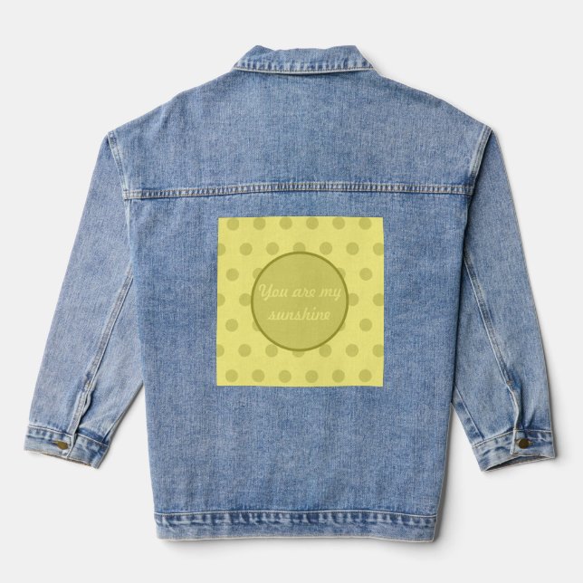 Vous Êtes Ma Veste Sunshine Denim (Jaune Beurre) (Verso)