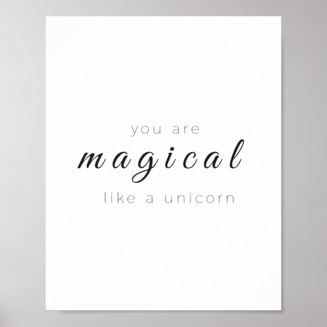 Vous Êtes Magique Comme Un Poster Unicorn, Art Mod (Devant)
