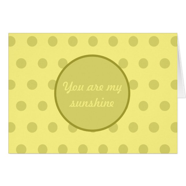 Vous Êtes Mes Cartes Blanches Sunshine (Beurre Jau (Devant horizontal)