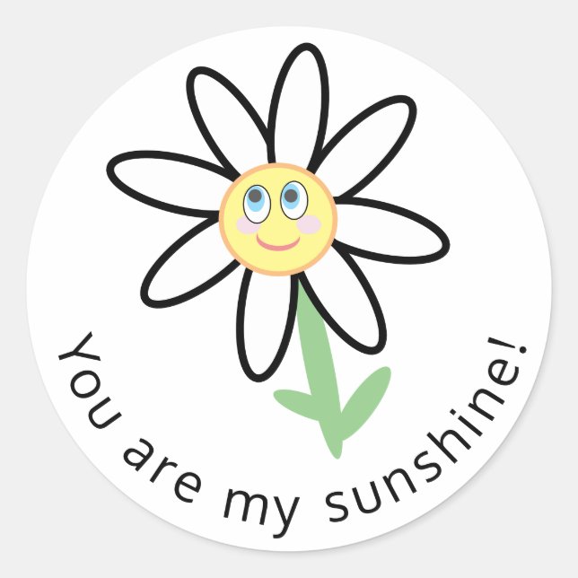 Vous êtes mon autocollant de fleur de marguerite (Devant)
