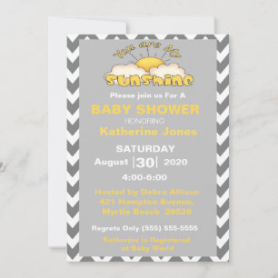 Vous Êtes Mon Baby shower Sunshine Invitation