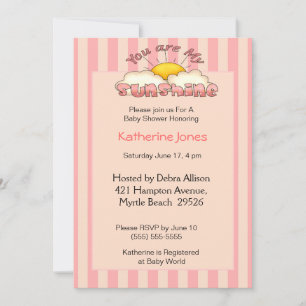Vous Êtes Mon Baby shower Sunshine Invitation
