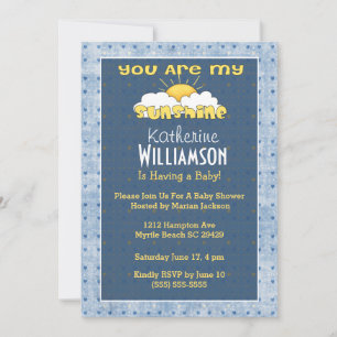 Vous Êtes Mon Baby shower Sunshine Invitation