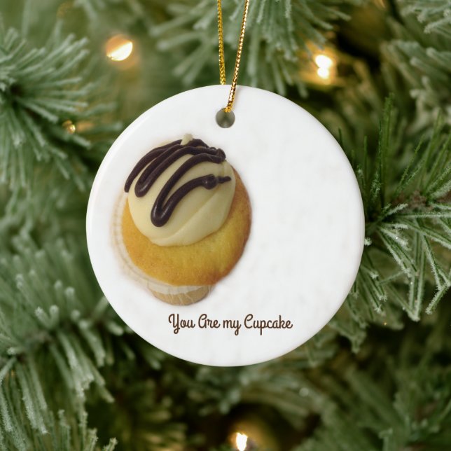 Vous Êtes Mon Ornement Cupcake Céramique (Arbre)
