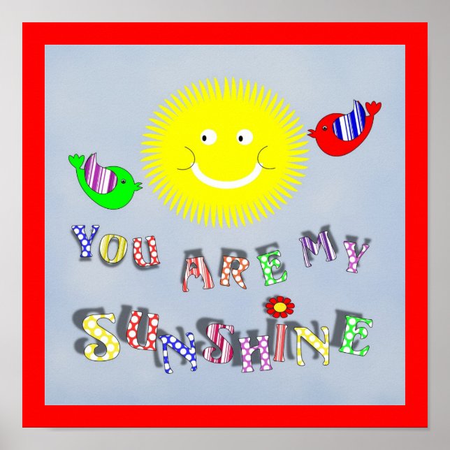 Vous Êtes Mon Sunshine Cute Nursery Decor Poster (Devant)
