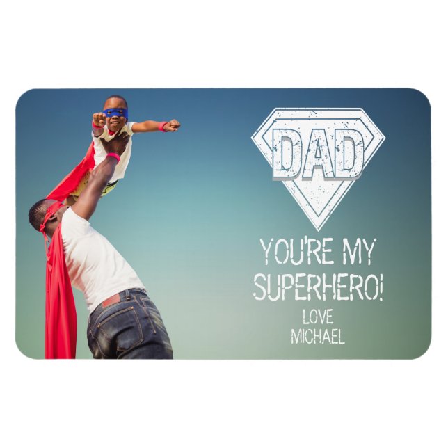 Vous êtes Mon Superhero Papa Fête des pères Magnet (Horizontal)